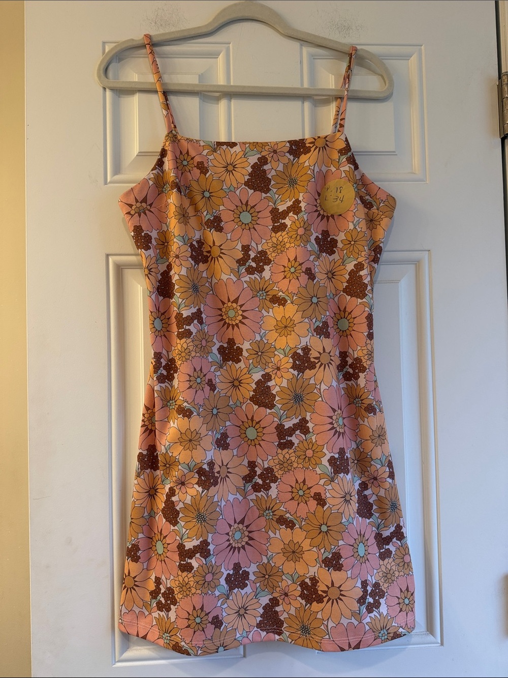 Altar'd State Pink & Gold Floral Dress